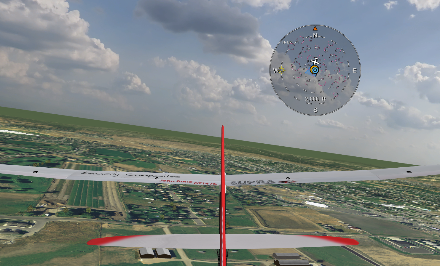 Image of the Orientation Map, north-up mode.
